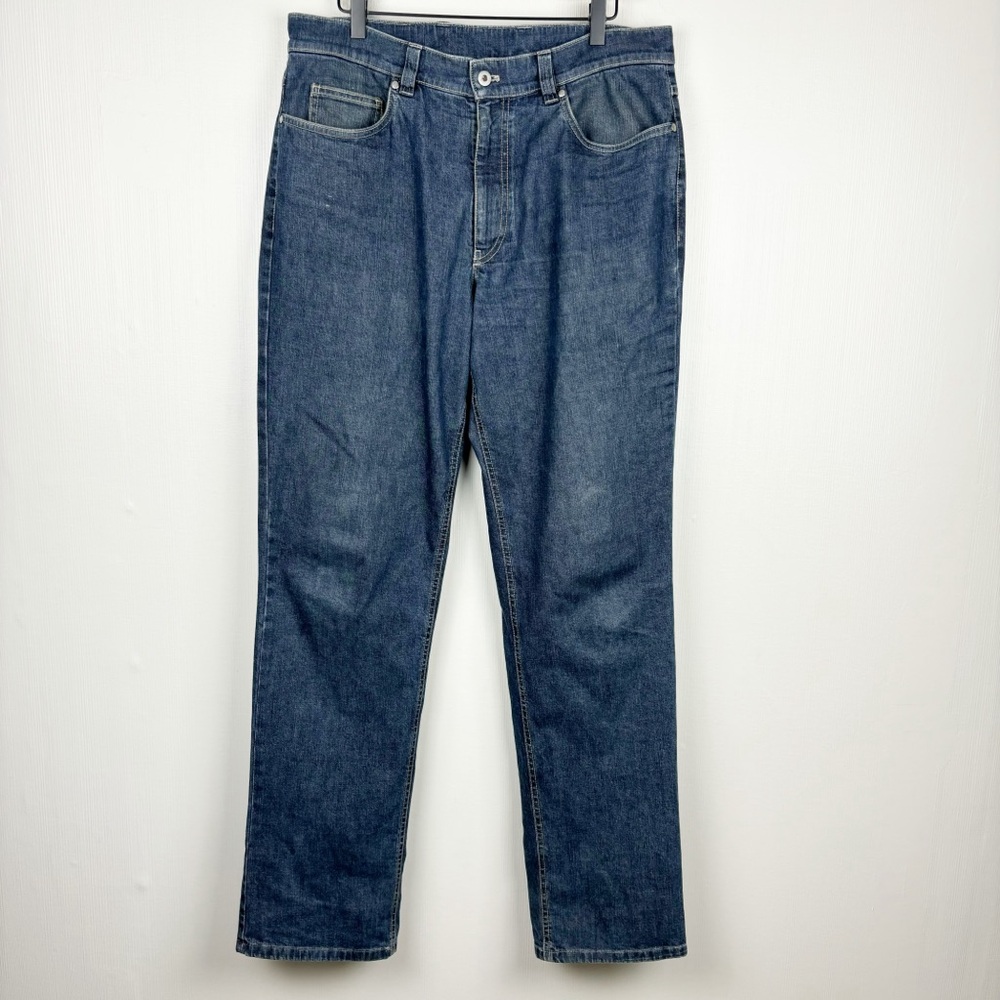 Bullock & Jones Jeans Mens‎ 34X34 Blue Straight Leg Dark Wash Denim Stretch